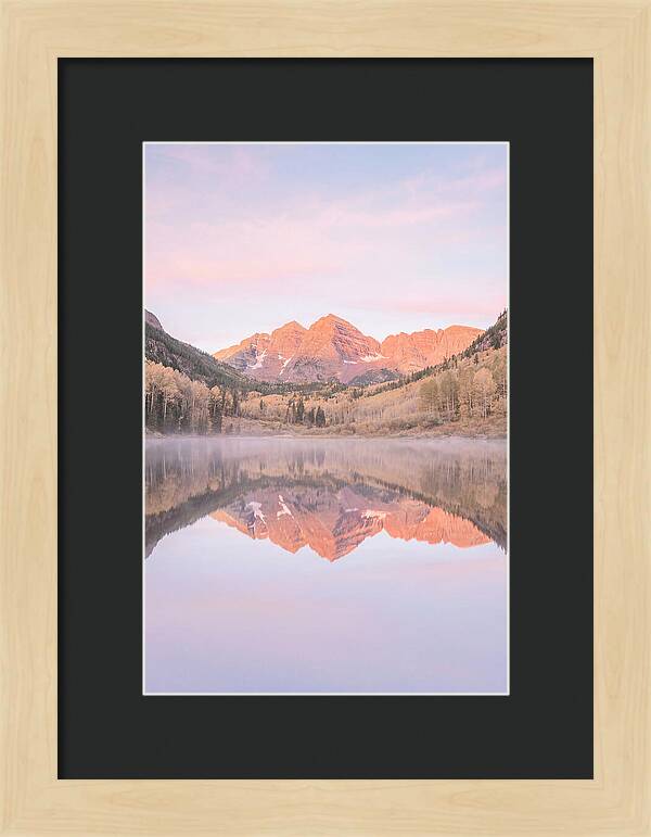 Maroon Bells At Dawn Reflection