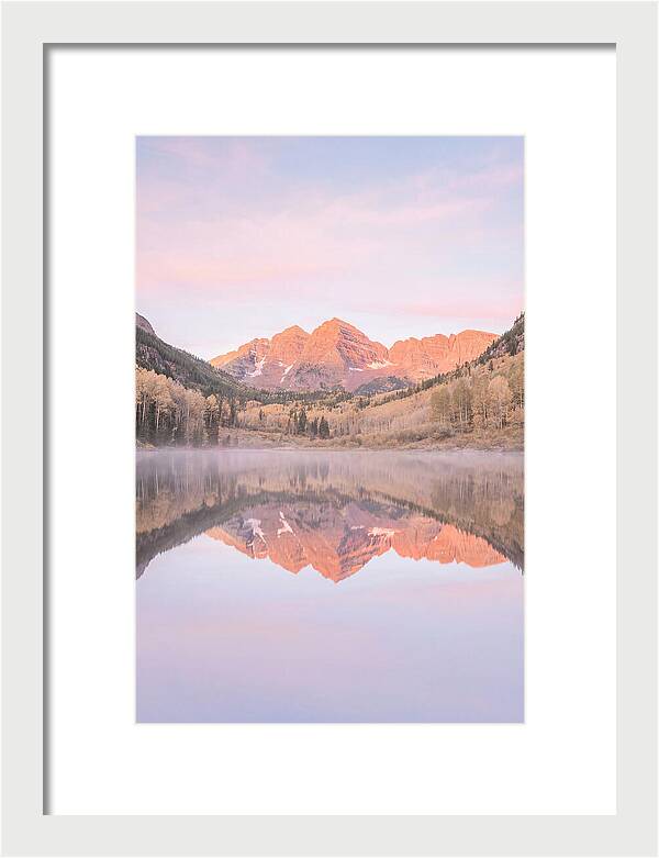 Maroon Bells At Dawn Reflection