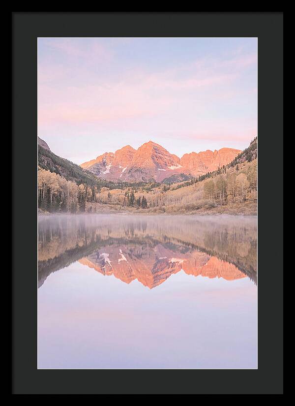 Maroon Bells At Dawn Reflection