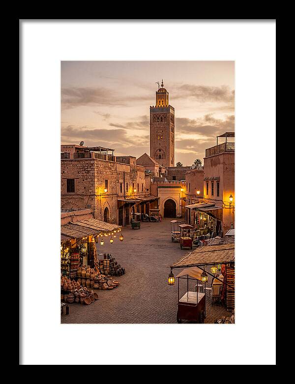 Marrakech Market At Dusk