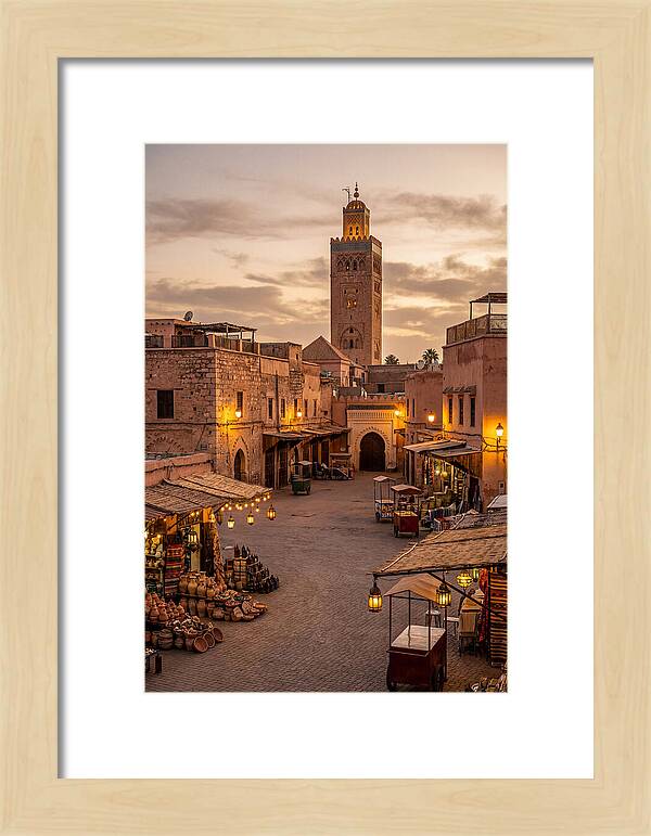 Marrakech Market At Dusk