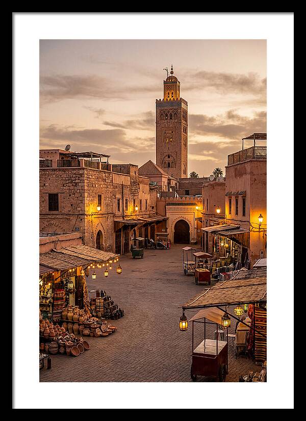 Marrakech Market At Dusk