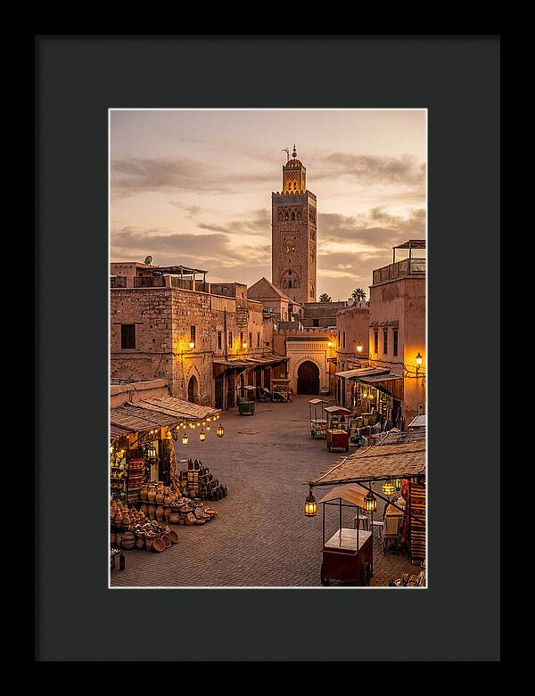 Marrakech Market At Dusk