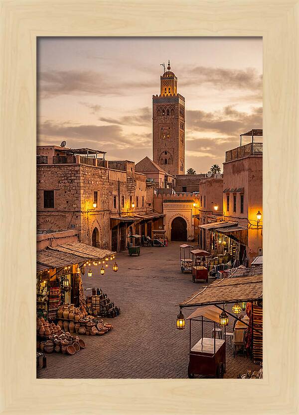 Marrakech Market At Dusk
