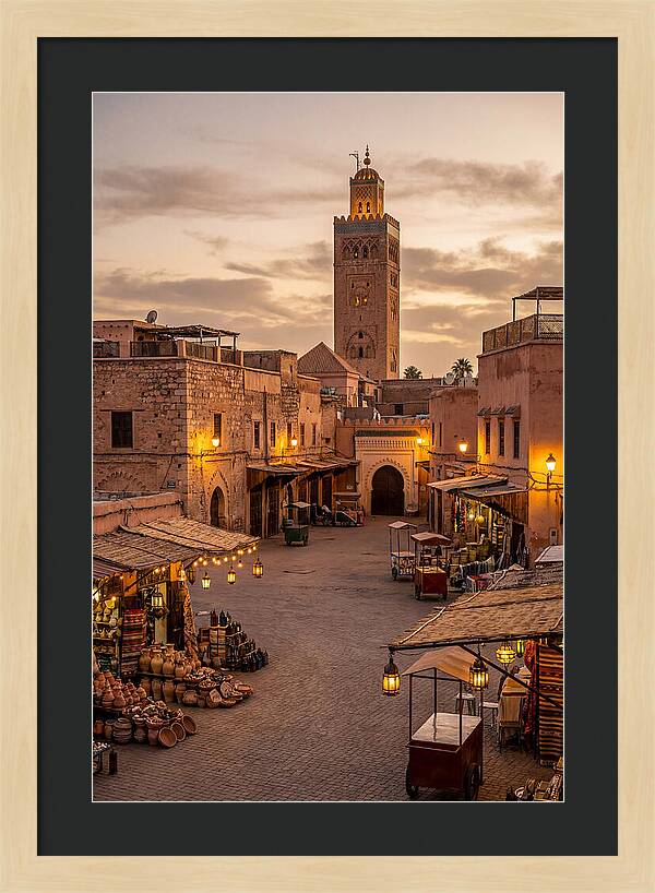 Marrakech Market At Dusk