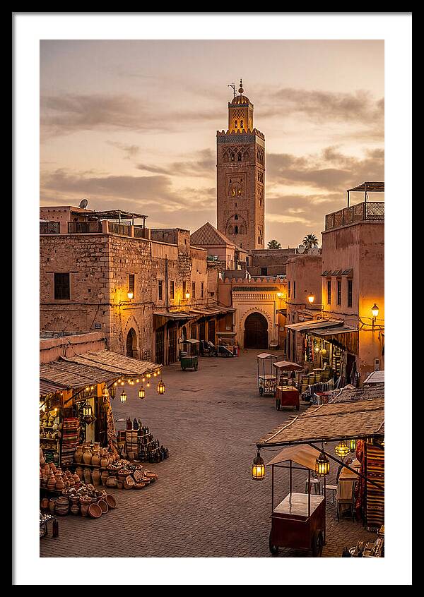 Marrakech Market At Dusk
