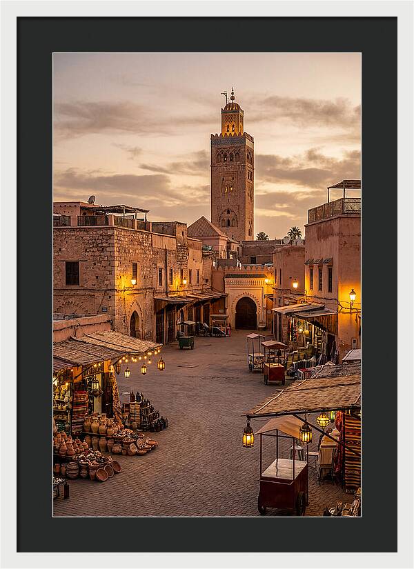 Marrakech Market At Dusk
