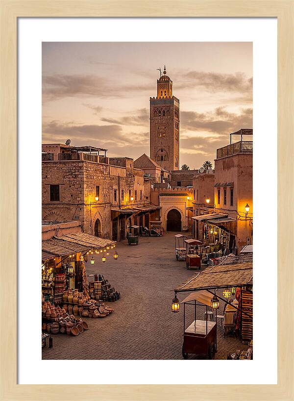 Marrakech Market At Dusk