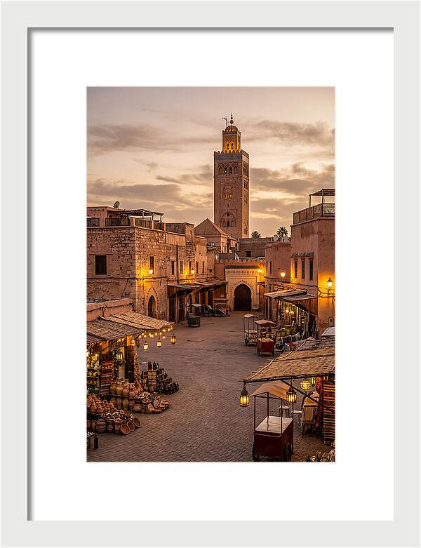 Marrakech Market At Dusk