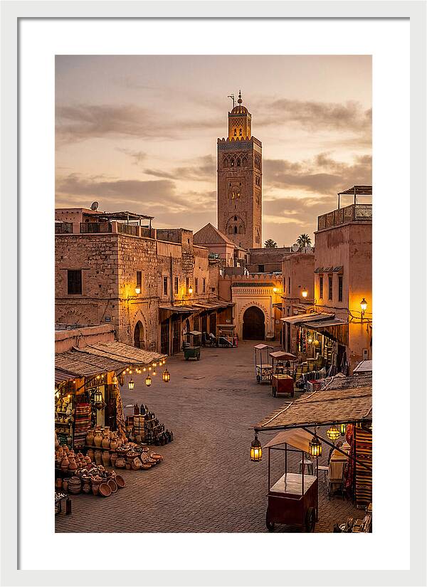 Marrakech Market At Dusk