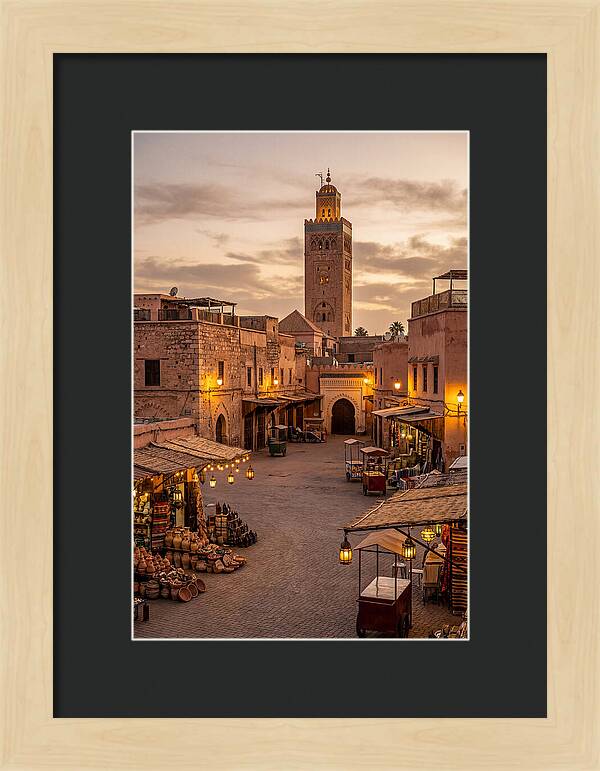 Marrakech Market At Dusk
