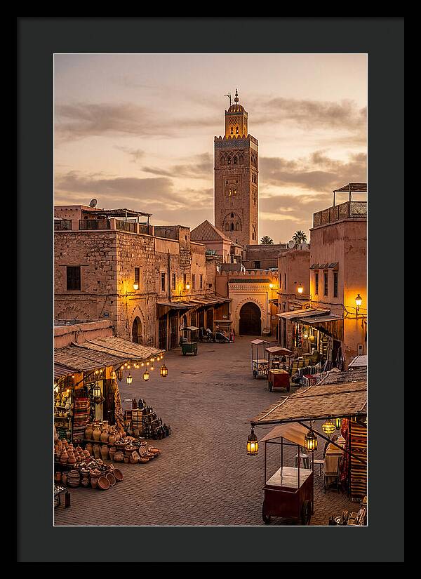 Marrakech Market At Dusk