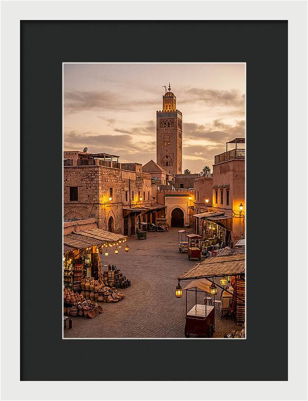 Marrakech Market At Dusk
