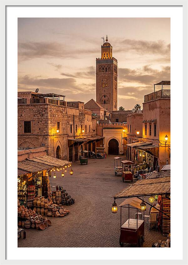 Marrakech Market At Dusk