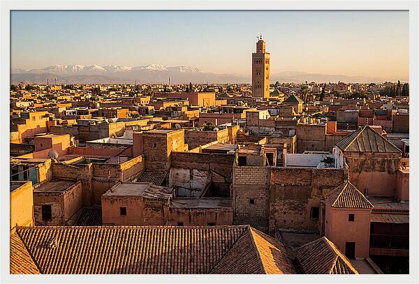 Marrakech Medina Rooftops At Golden Hour