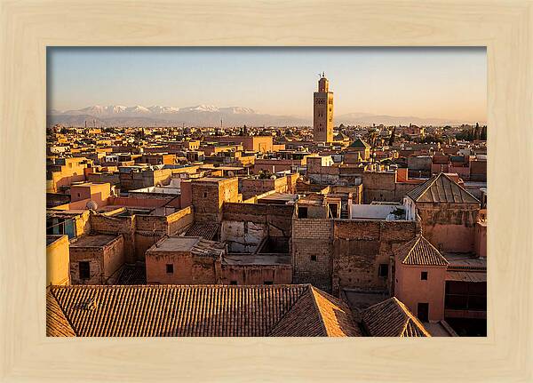 Marrakech Medina Rooftops At Golden Hour