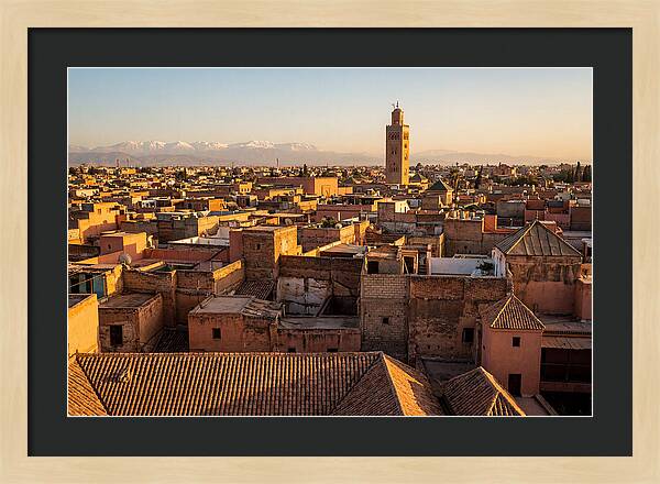 Marrakech Medina Rooftops At Golden Hour