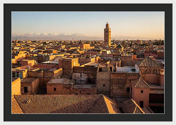 Marrakech Medina Rooftops At Golden Hour