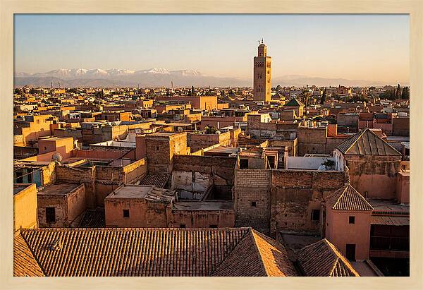 Marrakech Medina Rooftops At Golden Hour