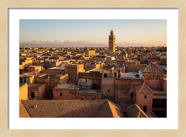 Marrakech Medina Rooftops At Golden Hour