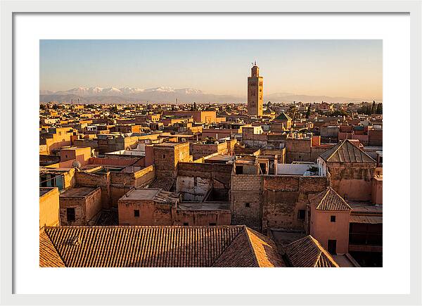 Marrakech Medina Rooftops At Golden Hour