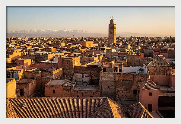 Marrakech Medina Rooftops At Golden Hour