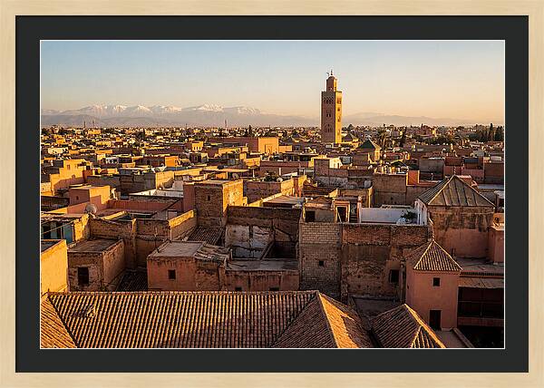 Marrakech Medina Rooftops At Golden Hour