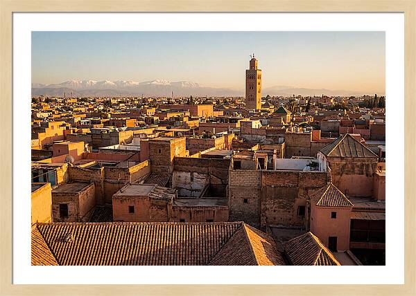 Marrakech Medina Rooftops At Golden Hour