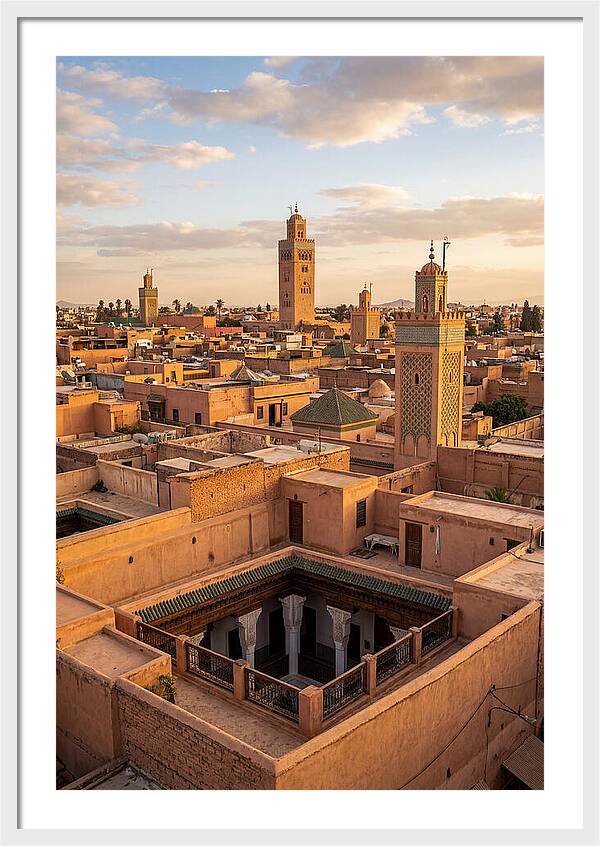 Marrakech Minarets At Dusk