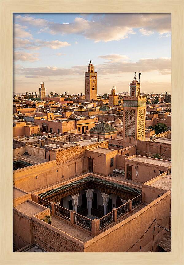 Marrakech Minarets At Dusk