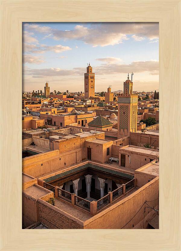 Marrakech Minarets At Dusk