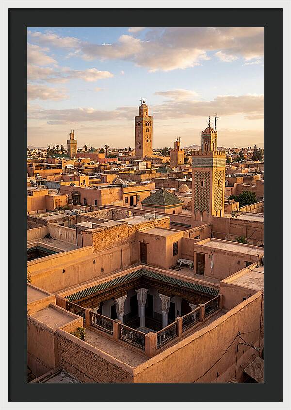 Marrakech Minarets At Dusk