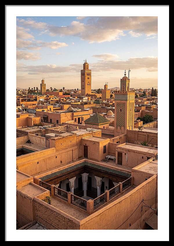 Marrakech Minarets At Dusk
