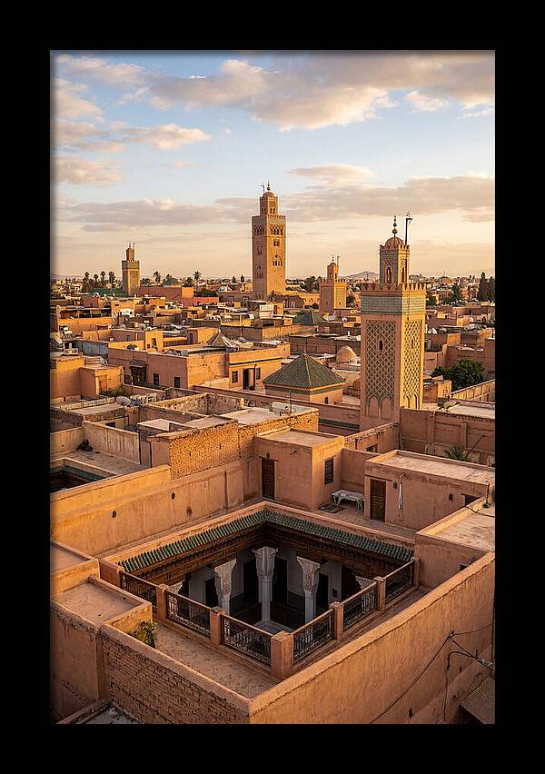 Marrakech Minarets At Dusk