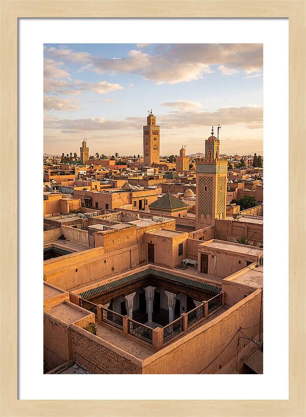 Marrakech Minarets At Dusk