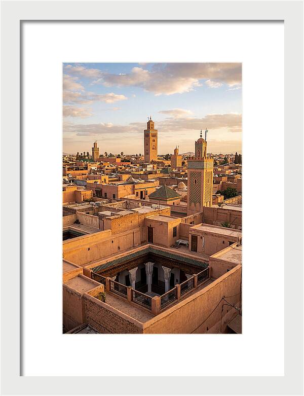Marrakech Minarets At Dusk