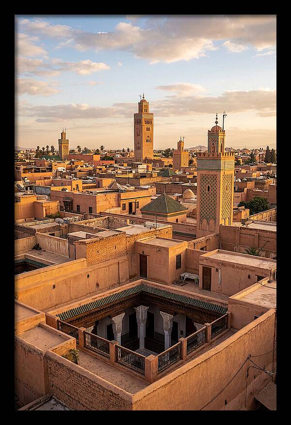 Marrakech Minarets At Dusk