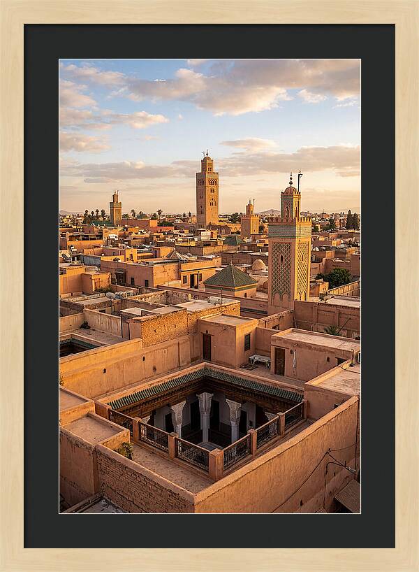 Marrakech Minarets At Dusk