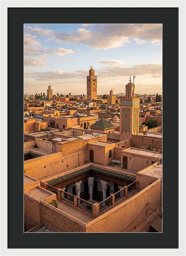 Marrakech Minarets At Dusk
