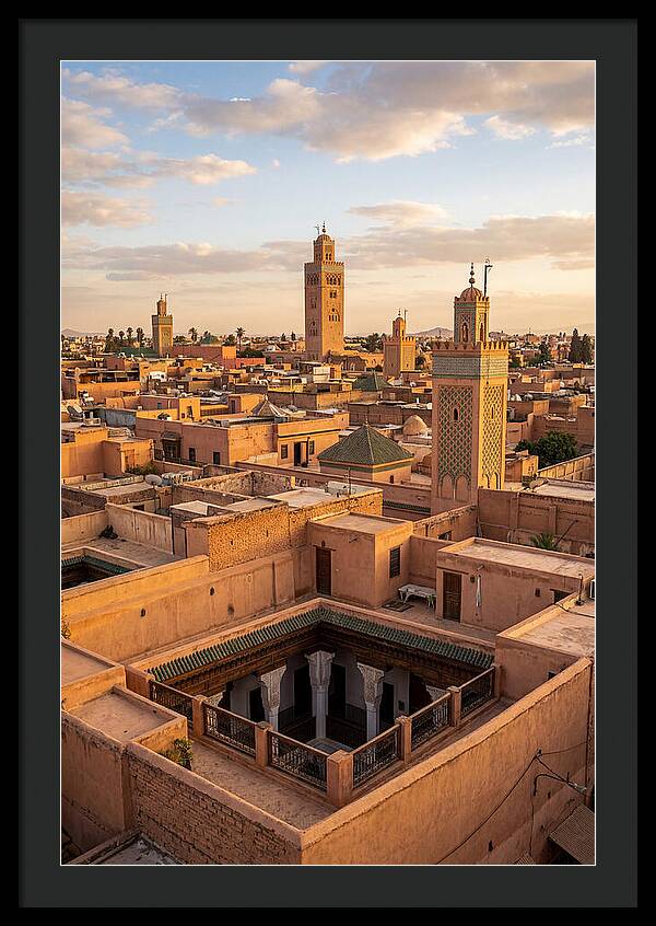 Marrakech Minarets At Dusk