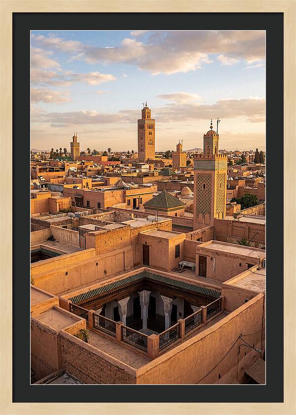 Marrakech Minarets At Dusk