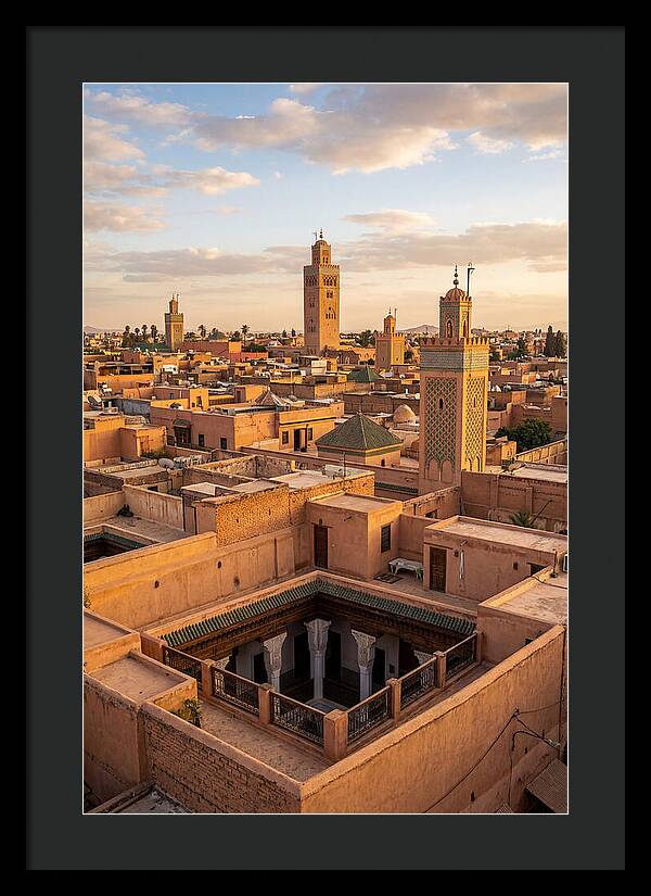 Marrakech Minarets At Dusk