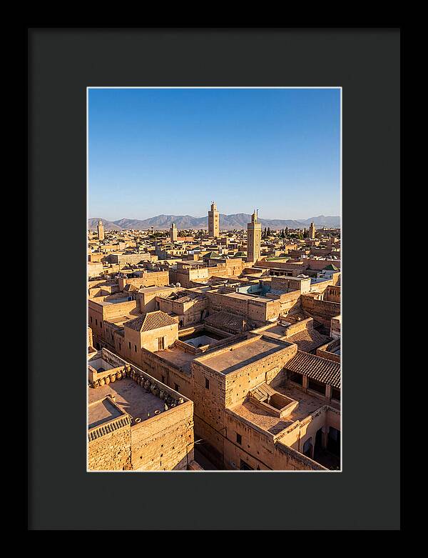 Marrakech Minarets Over Rooftops