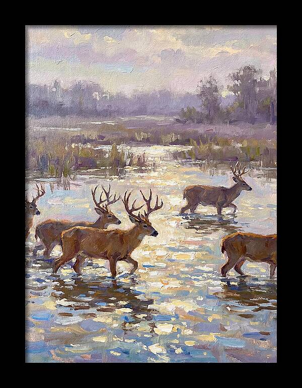 Marsh Deer Among Serene Reflections