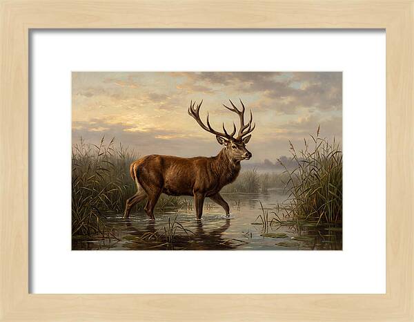Marsh Deer In Tranquil Waters