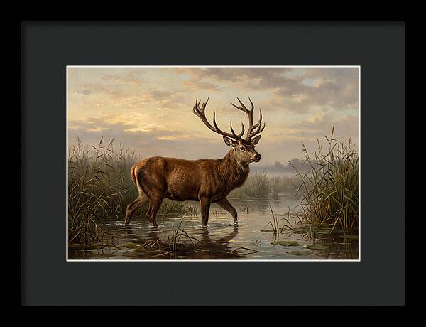 Marsh Deer In Tranquil Waters