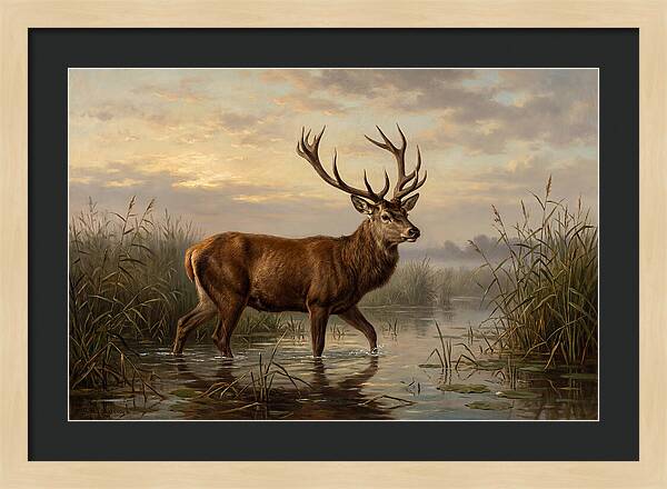 Marsh Deer In Tranquil Waters