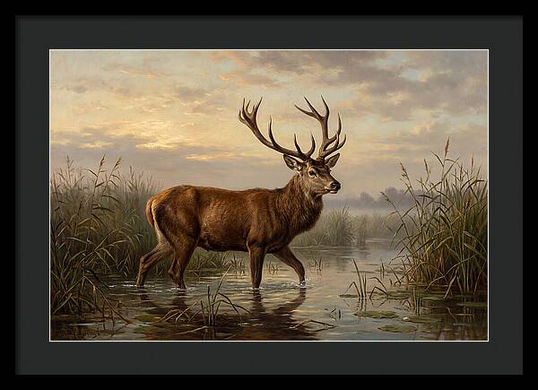 Marsh Deer In Tranquil Waters