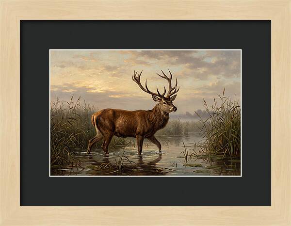 Marsh Deer In Tranquil Waters
