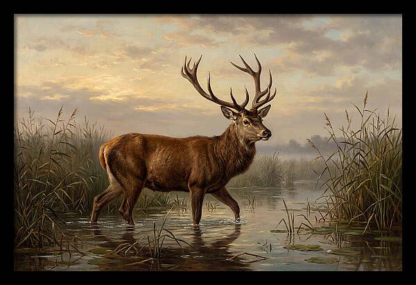 Marsh Deer In Tranquil Waters